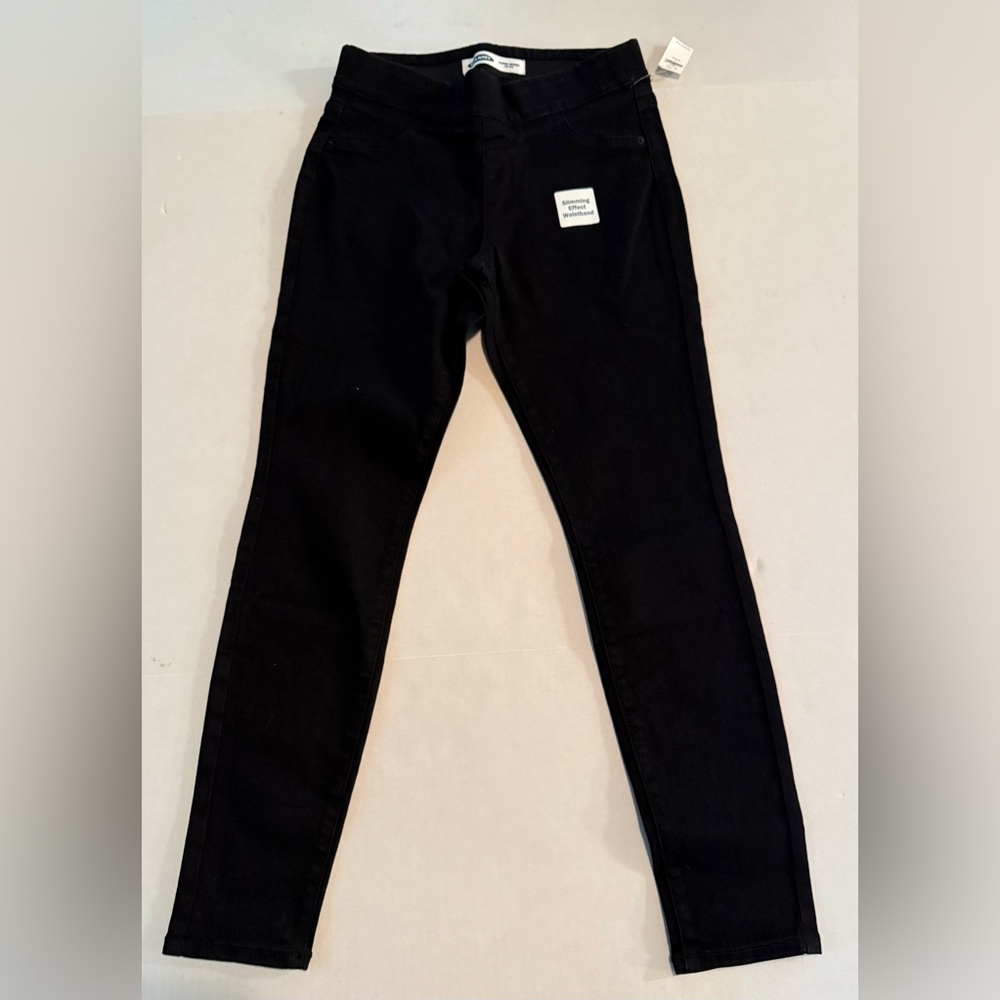 Old Navy Jeans Womens 2P  Super Skinny Mid-Rise Slimming Effect Waistband Black